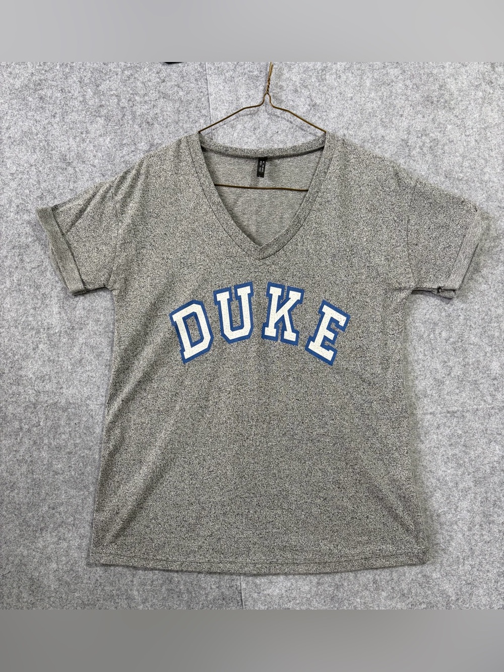 Duke University Gray V‑Neck Tee
